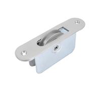 Sash Heritage 2 Inch Ball Bearing Brass Wheel Pulley With Radius Faceplate (Heavy Duty) - Satin Chrome