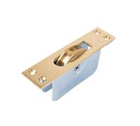 Sash Heritage 2 Inch Ball Bearing Brass Wheel Pulley With Square Faceplate (Heavy Duty) - Polished Brass