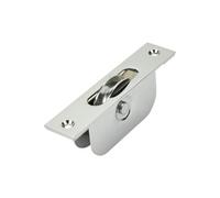 Sash Heritage 2 Inch Ball Bearing Brass Wheel Pulley With Square Faceplate - Polished Chrome