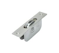 Sash Heritage 2 Inch Ball Bearing Brass Wheel Pulley With Square Faceplate - Satin Chrome