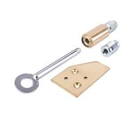 Sash Heritage Cast Brass Metal Sliding Sash Window Stop with Key & 2 Inserts - 28mm - Polished Brass