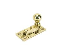 Sash Heritage Claw Fastener With Ball Knob (Locking) - Polished Brass