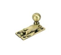 Sash Heritage Claw Fastener With Ball Knob (Non-Locking) - Antique Brass