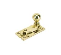 Sash Heritage Claw Fastener With Ball Knob (Non-Locking) - Polished Brass