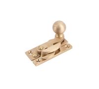 Sash Heritage Claw Fastener With Ball Knob (Non-Locking) - Satin Brass