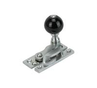 Sash Heritage Claw Fastener With Black Ceramic Knob (Non-Locking) - Satin Chrome