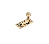 Sash Heritage Claw Fastener With Reeded Knob (Locking) - Antique Brass