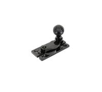 Sash Heritage Claw Fastener With Reeded Knob (Non-Locking) - Black