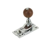 Sash Heritage Claw Fastener With Rosewood Knob (Non-Locking) - Polished Chrome