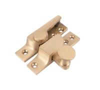 Sash Heritage Flat Round Knob Straight Arm Fastener (Narrow) - Satin Brass