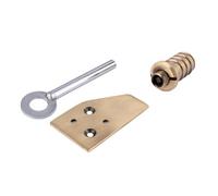 Sash Heritage Flush Lock Sash Stop With Key - Antique Brass