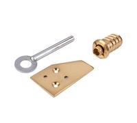 Sash Heritage Flush Lock Sash Stop With Key - Polished Brass