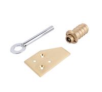 Sash Heritage Flush Lock Sash Stop With Key - Satin Brass