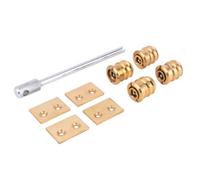 Sash Heritage Flush Sash Stop - 15mm (4 Per Pack) - Polished Brass
