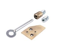 Sash Heritage Sash Stop With Key & 2 Inserts - 19mm - Antique Brass