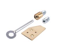 Sash Heritage Sash Stop With Key & 2 Inserts - 19mm - Polished Brass