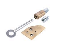 Sash Heritage Sash Stop With Key & 2 Inserts - 28mm - Antique Brass