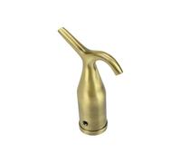 Sash Heritage Solid Cast Brass Metal Pole Hook for 25mm Diameter Pole - Antique Brass