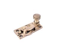 Sash Heritage Solid Cast Brass Window Claw Fastener with Knurled Knob (Locking) - Antique Brass