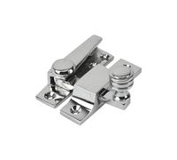 Sash Heritage Straight Arm Fastener - Reeded Knob (Non Locking) - Polished Chrome