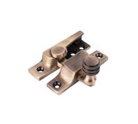 Sash Heritage Straight Arm Fastener With Knurled Knob Narrow (Non Locking) - Antique Brass