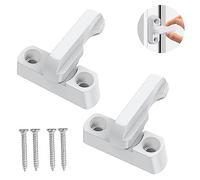 Sash Jammers Window Locks, 2 PCS UPVC PVC Doors Windows Home Security, Plastic Steel Casement Door and Window Casement Jammer, Window Restrictor Lock(White)
