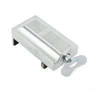 Sash Security Key Lock for Sliding Doors, Adjustable Opening Restrictor, Child Safety and Anti-Theft Stopper for Home, Modern Simple Style, Aluminum Alloy Material