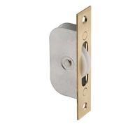 Sash Window Axle Pulley 42mm Nylon Wheel 119 x 25mm Forend Polished Brass