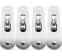 Sash Window Axle Pulley Radius Satin Chrome Galvanized Pack of 4 from EUROART
