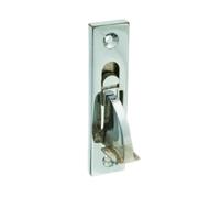 Sash Window Restrictor, Security Square & Round End Brass, Satin Chrome, Chrome (Square End Chrome Plated)