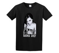 Sasha God Bless Porn Star Singer Actor Men Simple Tshirt Black L