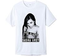 Sasha Grey God Bless T-Shirt Porn Star Singer Actor Tee White L