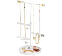 Sasha Morel T Shaped Jewellery Stand - (White) With Base - Necklace Stand Jewellery Organiser - Dressing Table Display