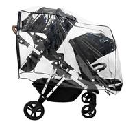 SASHA'S Rain and Wind Cover Made for Mockingbird Single-to-Double 2.0 Stroller w/Second Seat Kit 2.0,Ventilation Holes, Maximum Coverage Made in USA (Stroller not Included)