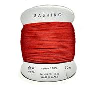 Sashiko Thread - Daruma - Medium/Regular Weight - 30m Cards (Scarlet # 212)