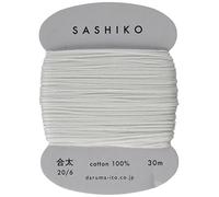 Sashiko Thread Medium Weight 30m Col. 201 -White- Japanese Embroidery & Quilting by Yokota