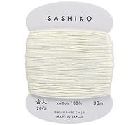 Sashiko Thread Medium Weight 30m Col. 202 -Off White- Japanese Embroidery