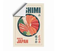 Sashimi Poster, Made in Japan Retro Unframed Wall Art Print A1 (84.1×59.4cm), Wall Decor for Living Room, Bedroom, Office & Home, Art Gift