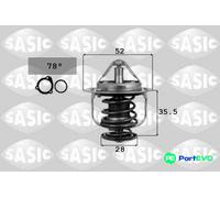 SASIC COOLANT THERMOSTAT 9000075 FOR HONDA