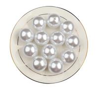 Sasiil Plastic Faux Pearls with Holes, 12pcs 30mm Round Loose Pearl Beads for Craft Projects, DIY Gifts, Jewellery Making, Vase Filling, Makeup Box & Wedding Decoration