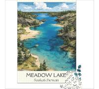 Saskatchewan Travel Posters jigsaw puzzle1000 pieces | fun gift for dad to enjoy in his spare time at the weekend as a relaxing break from work and daily stress38x26cm