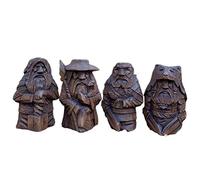 SASKATE Odin Thor Viking Statue, Norse Viking Mythology Figurines, Nordic Pagan Ornaments Art, Nordic Pagan Statue, for Home Outdoor Garden Decoration (Uffrah Delnar - Double Sword)