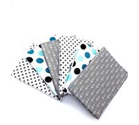 Sasma Home - 100% Cotton Baby Muslin Squares - 6 Pack Large 70x70 cm Unisex Wash Cloths, Swaddle Blanket, Burp Cloth (Retro)