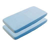 Sasma Home - 2 x Cot Bed Fitted Sheets 100% Cotton Very Soft (70 x 140 cm)