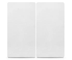 Sasma Home - 2 x Cot Fitted Sheets 120x60cm - 100% Cotton, Soft breathable baby cot sheets (White)