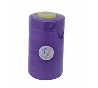 SASMA HOME OVERLOCKER Thread - Polyester Thread - Industrial Sewing Thread - 4 X 5000 Yard SPOOLS - Large Colour Selection (Purple)