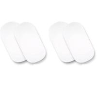 Sasma Home - Pair of 100% Cotton Moses Basket Fitted Sheets - Baby Cradle Sheets, Bassinet Fitted Sheets - 35x75cm - White (Pack of 2)