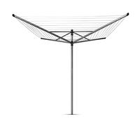 SASONS® 4 Arm Rotary Washing Line Drying Racks, Heavy Duty Metallic Folding Clothes Airer with Metal Ground Spike, PVC Cover for Outdoor Garden Laundry Clothesline Horse Rail Airers [50 Meter]