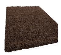 SASONS® Quality Shaggy Rugs Thick Pile Soft Plain Modern Living Room Small X-Large Non-Shedding Area Rugs Home Decor Floor Bedroom Carpet (Chocolate Brown, 160cm X 230cm - 5.25Ft X 7.55Ft)