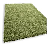 SASONS® Quality Shaggy Rugs Thick Pile Soft Plain Modern Warm Living Room Small X-Large Non-Shedding Area Rugs Home Decor Floor Bedroom Carpet (Lime Green, 120cm X 170cm - 4Ft X 5.6Ft)